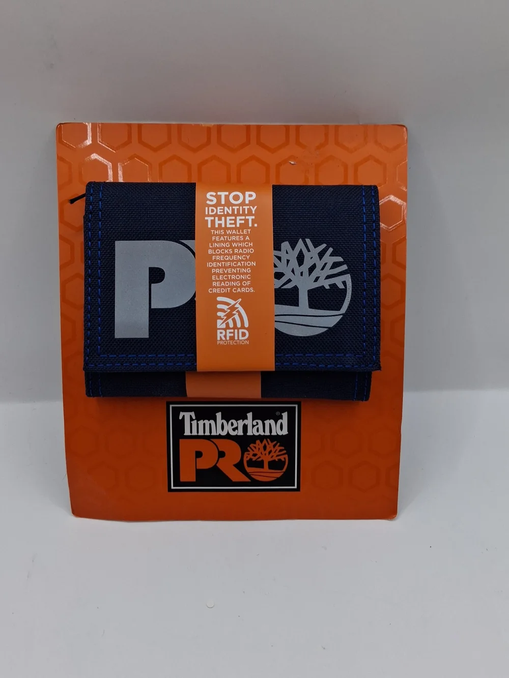 Timberland PRO Navy Blue RFID Trifold Wallet